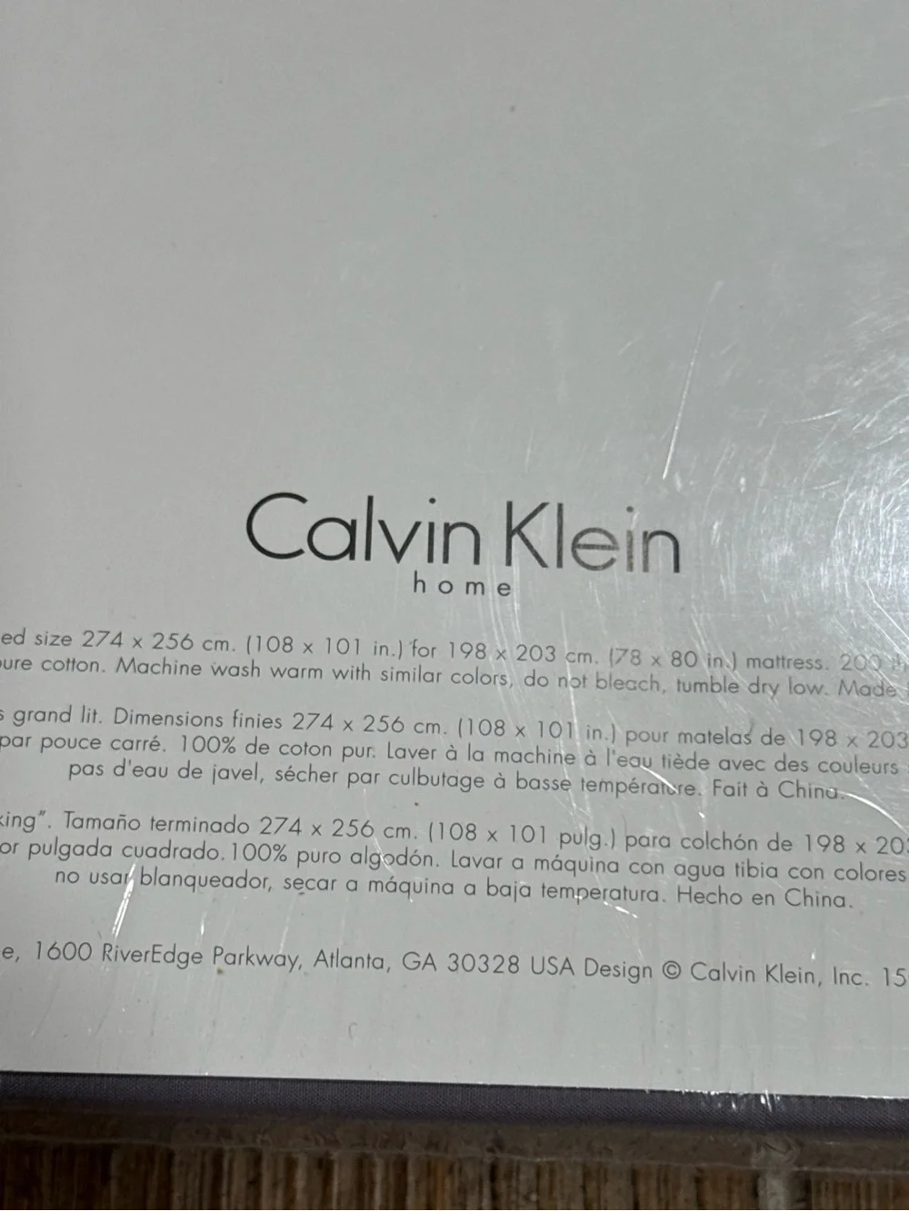 Vintage Calvin Klein Home The Khaki Collection King Flat Sheet Plum Purple Y2K